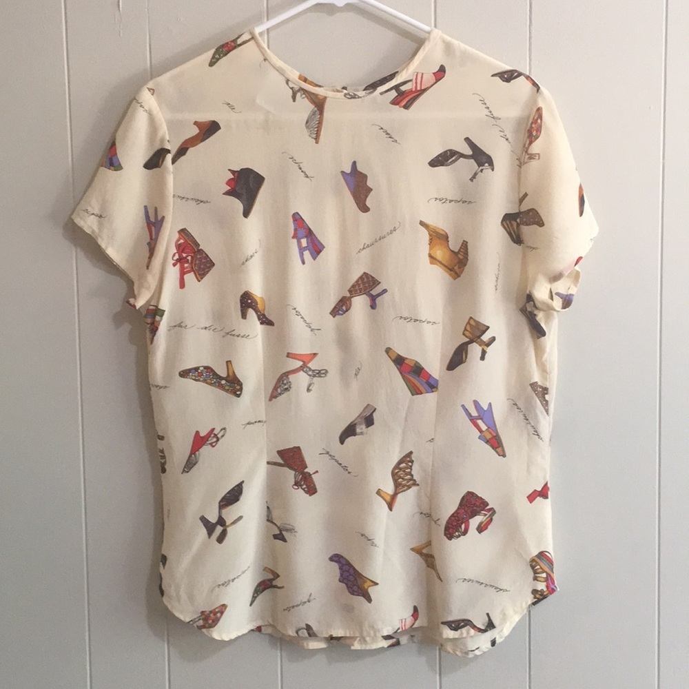 Tess Pure Silk Top Size 4 Vintage